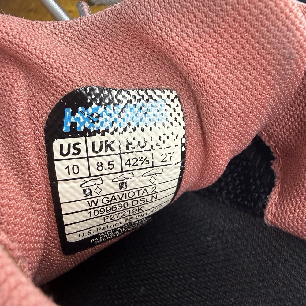 Hoka One One Gaviota 2 Running Shoes Women's Size 10 Grey Pink - Picture 7 of 9